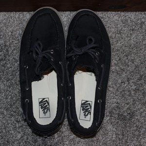 Navy Slip On Tie Vans